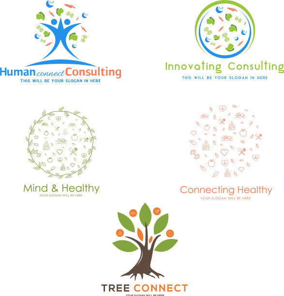 集咨询健康食品标志设计图片下载