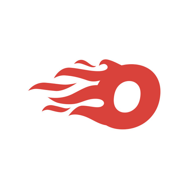 字母O小写火焰logo图标图片下载