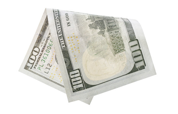 白色背景上的美元图片下载