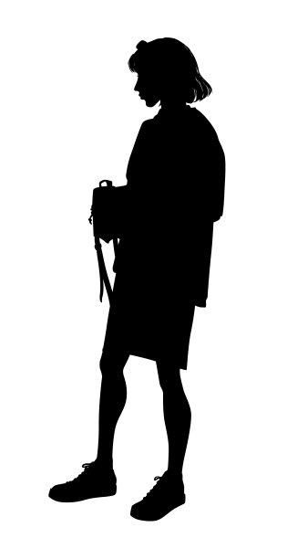 女孩的轮廓图片下载