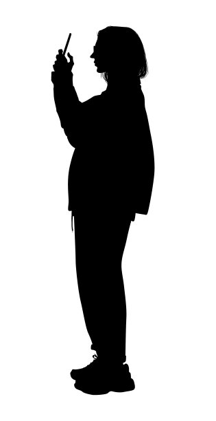 女孩的轮廓图片下载