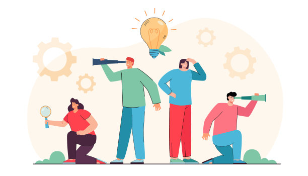 有创意的年轻人寻求新想法图片下载