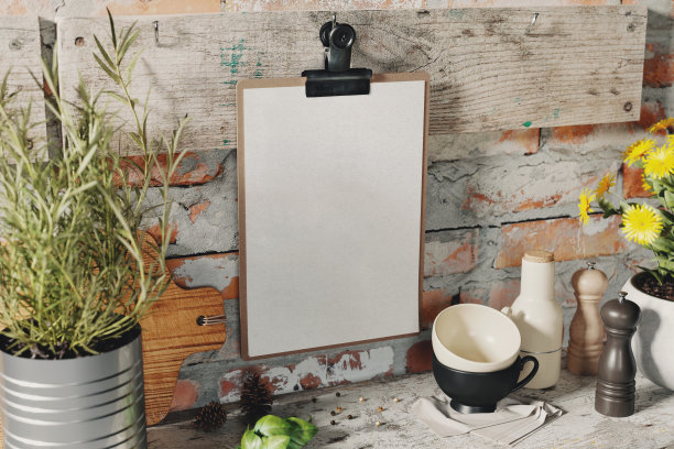 剪贴板菜单持有人钉在木板模型图片下载