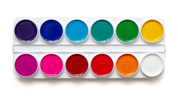 水彩包在白色背景上图片下载