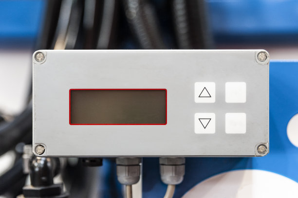 工业机器控制面板的特写显示图片下载