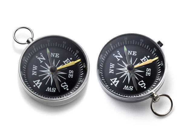 指南针在白色背景上图片下载