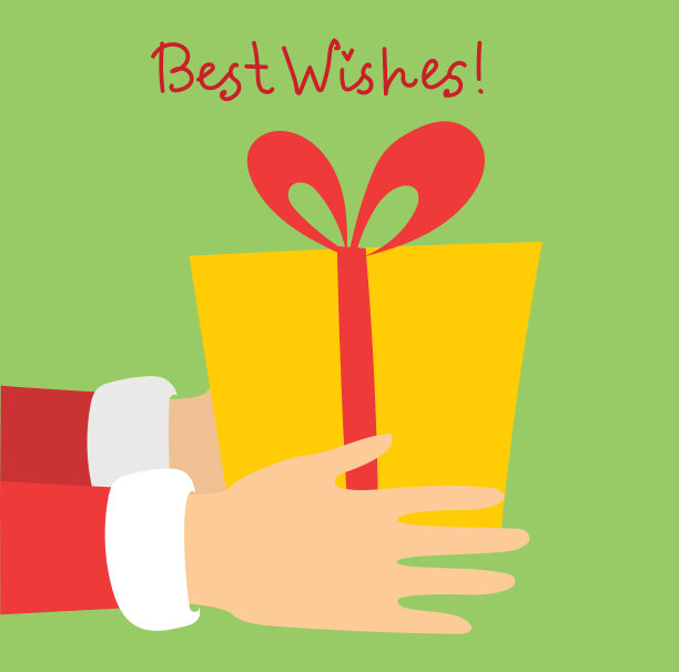 一套圣诞老人手里捧着红红的心和图片下载