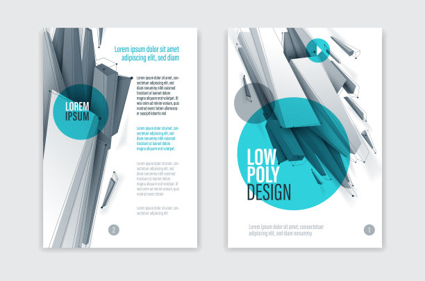 低多边形抽象形式孤立的创意封面，矢量未来形状设计多边形艺术小册子，立体几何动态技术主题，用网格线。图片下载
