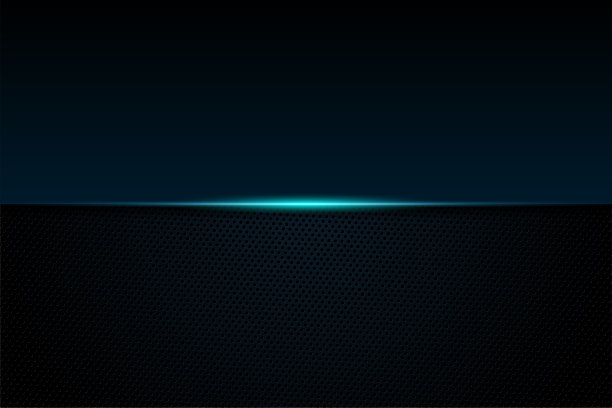 抽象玩家背景现代技术模板设计理念。金属蓝色和黑色闪亮的颜色框架上的碳纤维材料纹理。矢量图形游戏布局插图图片下载