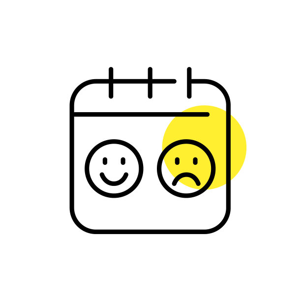 情感日历。心理治疗自我观察工具。像素完美，可编辑的笔画线图标图片下载