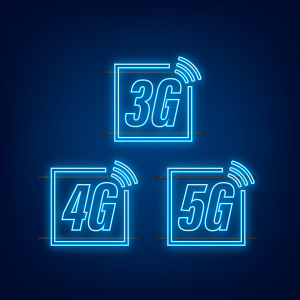 5G 4G 3G 霓虹灯符号集图片下载