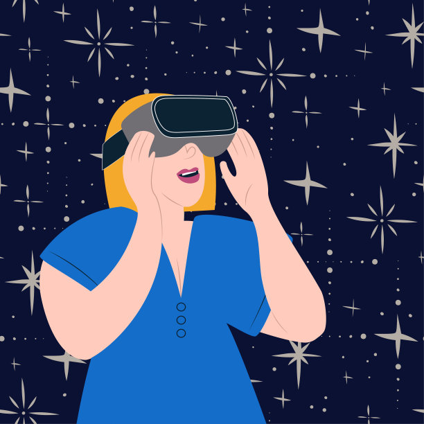 戴着VR眼镜的女人图片下载