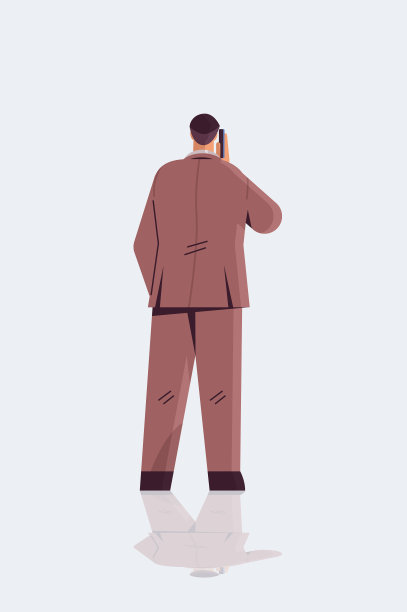 穿着正装的商人背对着镜头图片下载