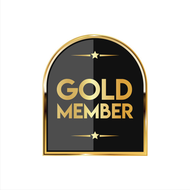 金色徽章VIP金色会员复古设计09图片下载