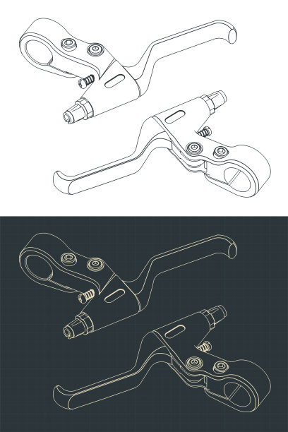 自行车制动杆等距图纸图片下载