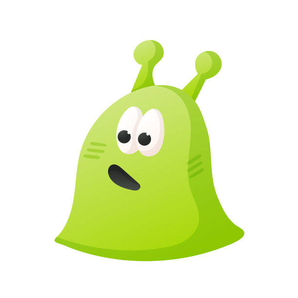 向量有趣的怪物性格孤立在白色。图片下载