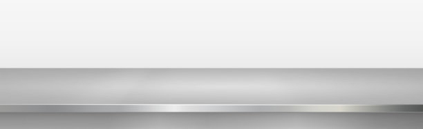 金属厨房台面，铁的纹理，白色背景上的大桌子-矢量图片下载