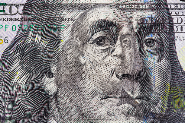 新版100美元纸币碎片图片下载