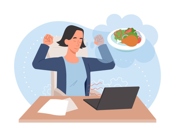 职场女性饥肠辘辘图片下载
