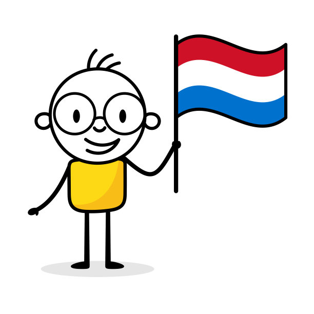 手持卢森堡国旗的男子被隔离在白人背景下。手绘涂鸦线艺术人。国家的概念。向量股票插图图片下载