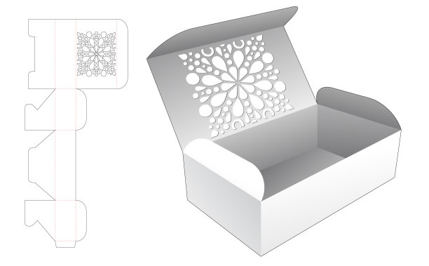 烘焙盒与模板曼荼罗模切模板图片下载