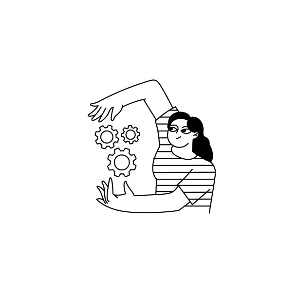 创造、营销和分享数字内容的概念。数字业务。现代线条风格插图网页横幅，字符图像，印刷材料图片下载