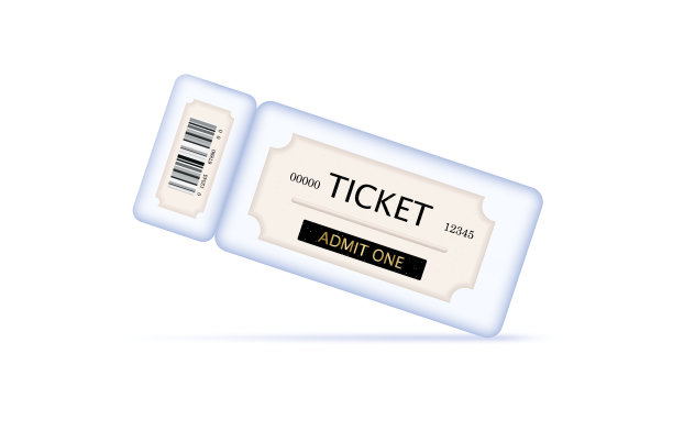 票3 d。带条码的纸质通行证。有机会观看电影、马戏团、电影院或娱乐活动。显示带有个人唯一号码的机票。矢量插图。休闲时间的概念。图片下载