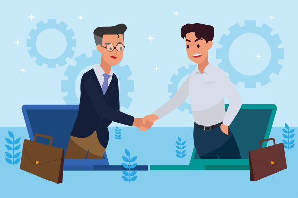 快乐的年轻大孤立的公司男人做了他的工作作为愿景和使命和庆祝，领导成功和职业进步的概念，平面矢量插图，英俊的商人。图片下载