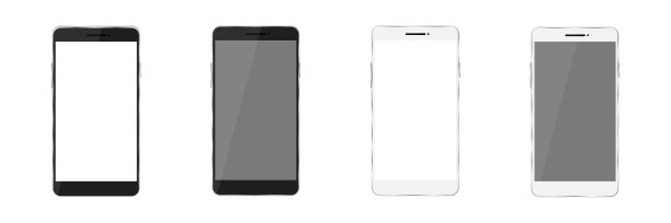 智能手机空屏幕设置。移动设备帧收集。图片下载