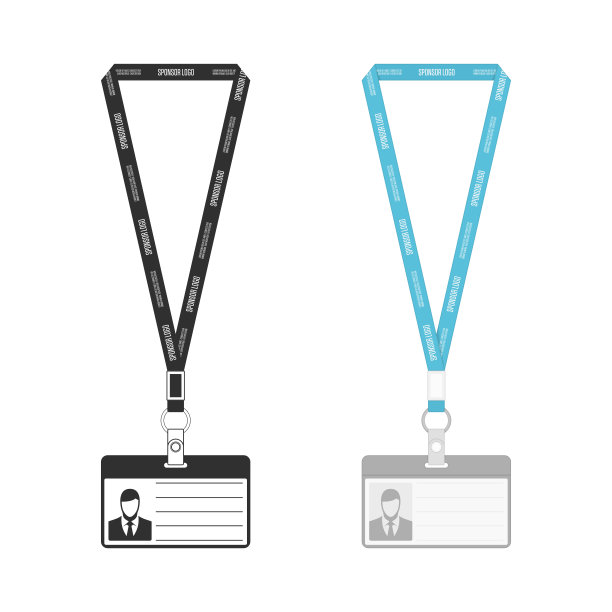 系带和徽章矢量。图片下载