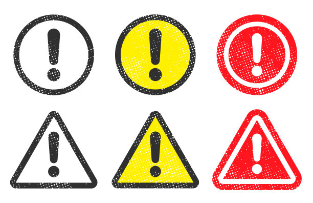 警告感叹号、危险、注意、警告、注意、错误图标。交通标志标志符号。矢量插图形象。孤立在白色背景。图片下载