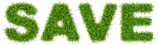 文字保存绿草人造草皮制成图片下载