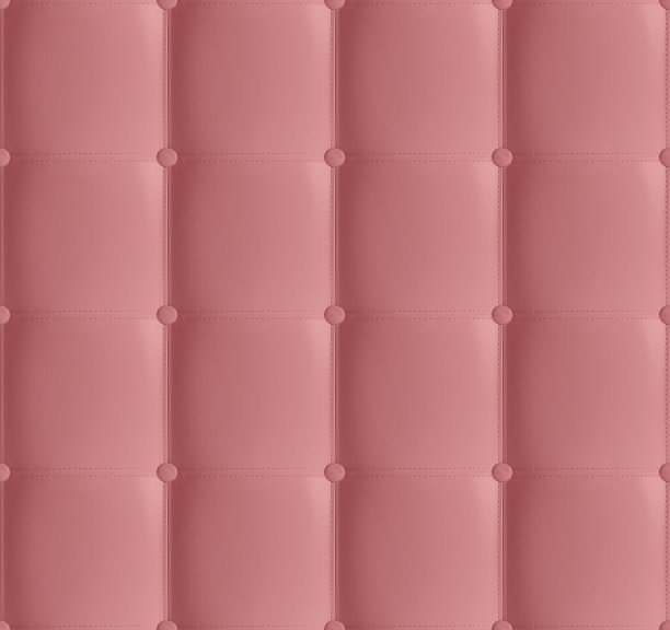 珊瑚皮革绗缝床头板无缝图案，豪华软皮革背景。白色的床头板,床上。软垫皮革家具的背景纹理，方线和按钮图片下载