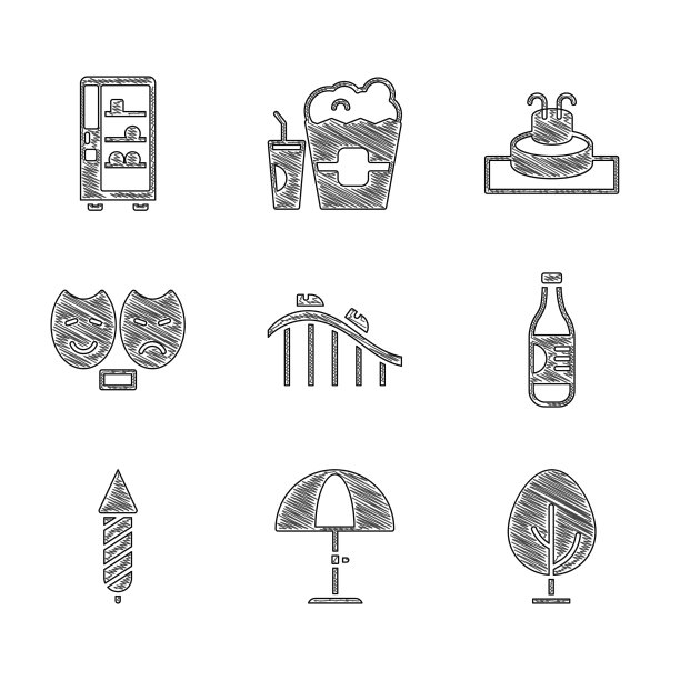 过山车设置防晒伞树图片下载