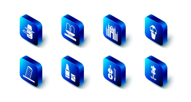 设置喷泉米兰大教堂冰淇淋图片下载