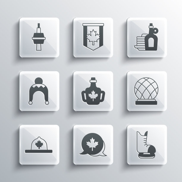 设置加拿大枫叶冰鞋蒙特利尔图片下载