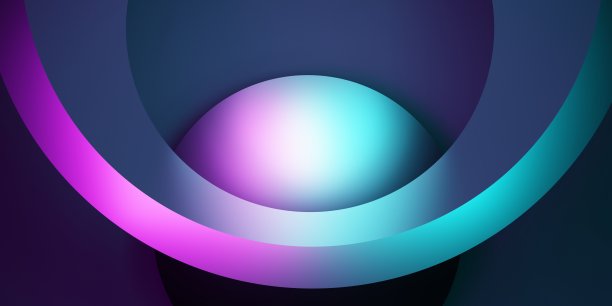 三维渲染紫色和蓝色抽象几何背景。朋克的概念。广告设计、技术、橱窗、横幅、化妆品、商业、元世界。科幻小说插图。产品显示图片下载