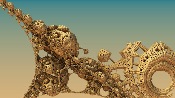 抽象的背景三维，梦幻般的古文明建筑图片下载