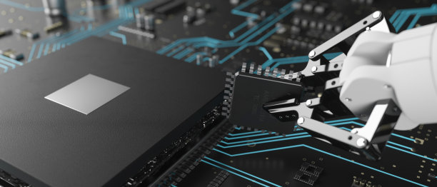 机器人手臂工作与电子3d渲染图片下载