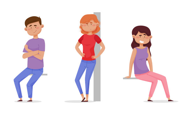 坐着或站着的人都靠在墙上图片下载