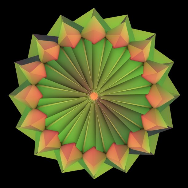 一个美丽的万花筒。迷幻，冥想和瑜伽的概念。抽象的几何花。图片下载