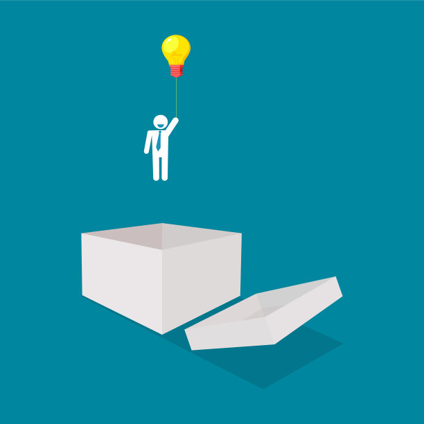 跳出框框思考商人放飞光明图片下载