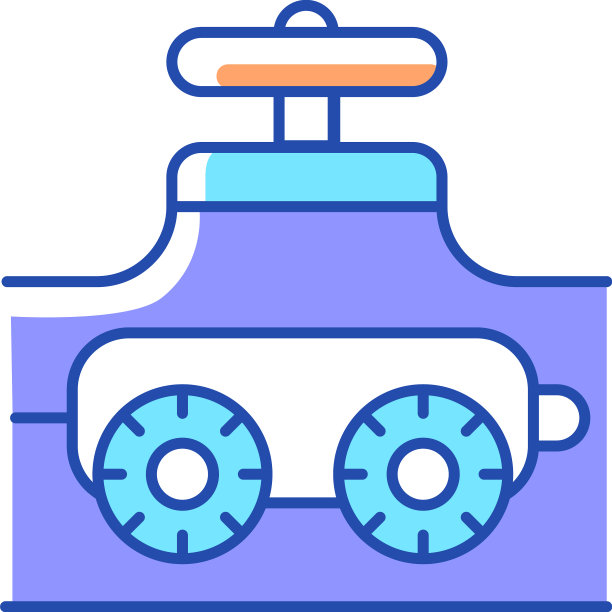 管道检测机器人RGB彩色图标图片下载