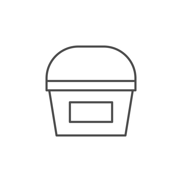 塑料桶线条轮廓图标图片下载