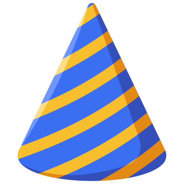 政党帽子矢量卡通插图孤立在一个白色背景。图片下载