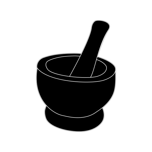 杵臼分离矢量插图手绘草图图片下载