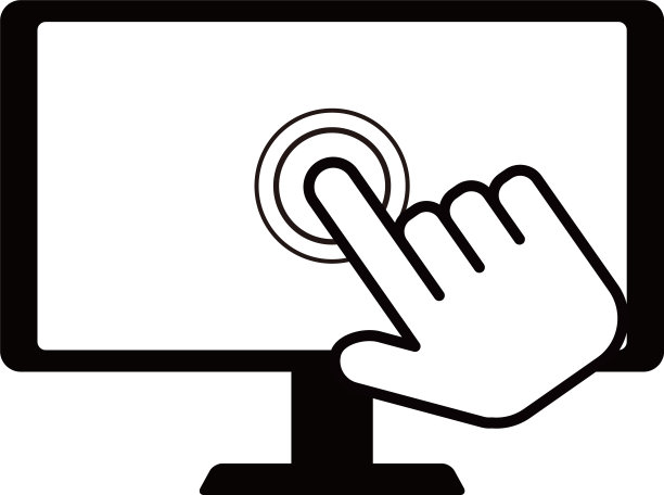 手指触摸显示器的图标图片下载