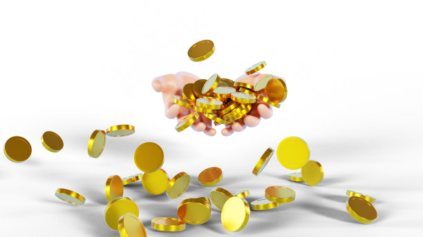 插画用金钱堆积如山的商业形象素材图片下载