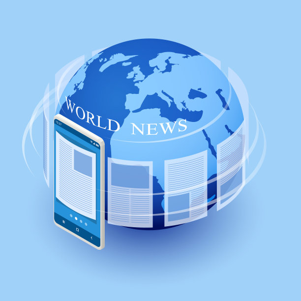 等距商业新闻概念图片下载