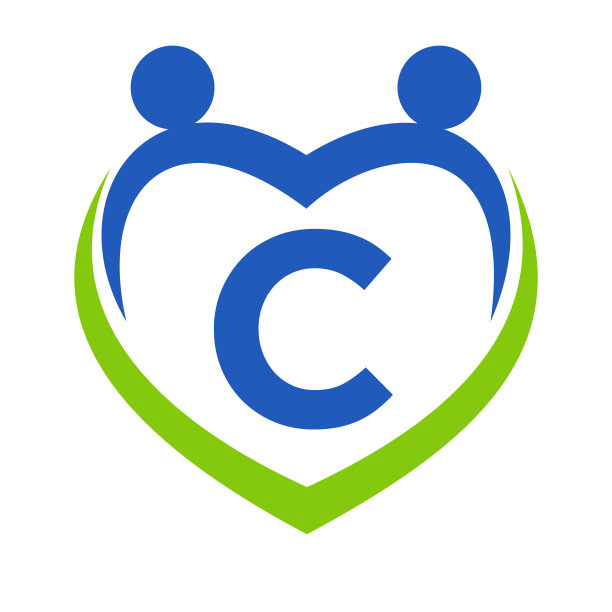 医疗标志，团结和团队合作标志设计字母C向量模板。慈善和捐赠基金会的标志图片下载